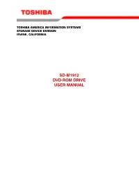 Sd-M1912 Dvd-Rom Drive User Manual