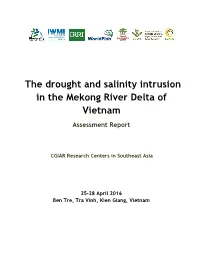 The Drought and Salinity Intrusion in the Mekong River Delta of Vietnam Assessment Report