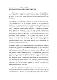 Transcript of Remarks by SFH and SCED at Media Session ***********************************************