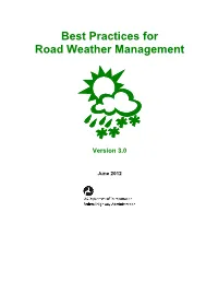 Best Practices for Road Weather Management