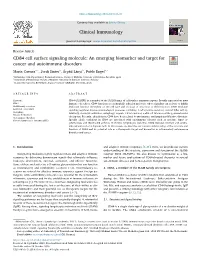 CD84 Cell Surface Signaling Molecule an Emerging Biomarker
