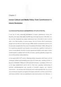 Chapter 2 Iranian Cultural and Media Policy: from Constitutional To