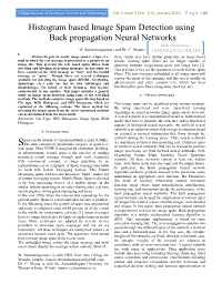 Histogram Based Image Spam Detection Using Back Propagation Neural Networks GJCST Classifications: M