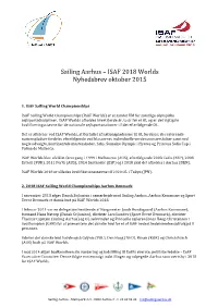 ISAF Worlds Nyhedsbrev Oktober 2015