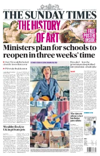 Ministers Plan for Schools to Reopen in Three Weeks' Time