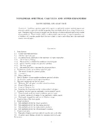 Nonlinear Spectral Calculus and Super-Expanders