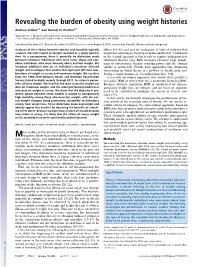 Revealing the Burden of Obesity Using Weight Histories