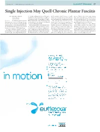 Single Injection May Quell Chronic Plantar Fasciitis