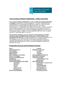 The Inventory of Historic Battlefields – Battle of Dunkeld Designation