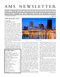 AMS Newsletter August 2017