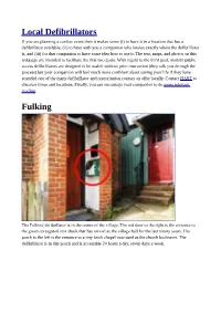 Local Defibrillators Fulking