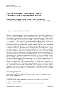 Modular Neural Tile Architecture for Compact Embedded Hardware Spiking Neural Network