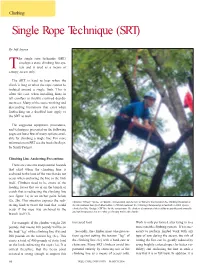 Single Rope Technique (SRT)