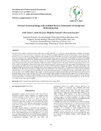 Tectonic Geomorphology and Landslide Hazard Assessment of the Jajrood Watershed, Iran
