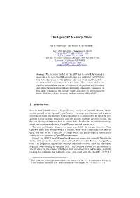 The Openmp Memory Model