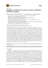 Toughness of Railroad Concrete Crossties with Holes and Web Openings