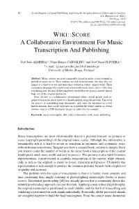 A Collaborative Environment for Music Transcription and Publishing