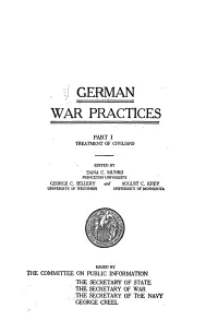 A GERMAN WAR PRACTICES