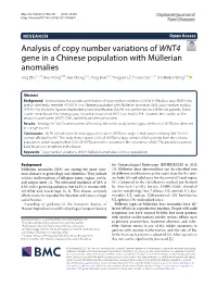 Analysis of Copy Number Variations Of