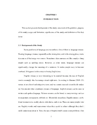 CHAPTER I INTRODUCTION This Section Presents Background of The