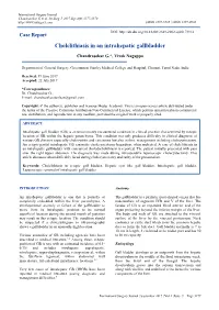 Cholelithiasis in an Intrahepatic Gallbladder