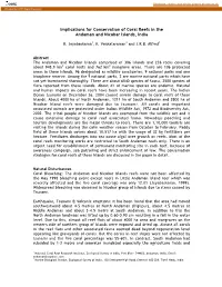 Implications for Conservation of Coral Reefs in the Andaman and Nicobar Islands, India