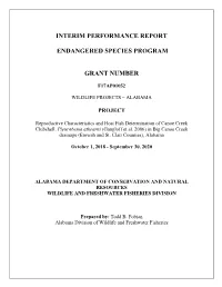 Interim Performance Report Endangered Species