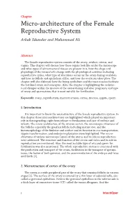 Micro-Architecture of the Female Reproductive System Arbab Sikandar and Muhammad Ali