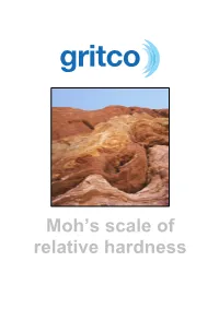 Moh's Scale of Relative Hardness