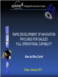 Rapid Development of Navigation Payloads for Galileo Full Operational Capability