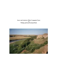 Survey and Analysis of Plant Community Types of Writing-On-Stone Provincial Park