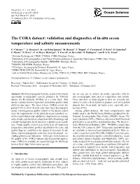 The CORA Dataset: Validation and Diagnostics of In-Situ Ocean Temperature and Salinity Measurements