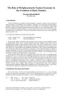 The Role of Morphosyntactic Feature Economy in the Evolution of Slavic Number