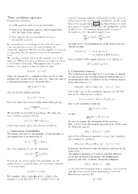 Time Evolution Operator