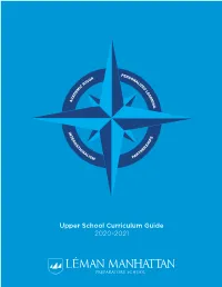 Upper School Curriculum Guide 2020-2021