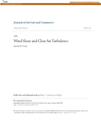 Wind Shear and Clear Air Turbulence Kenneth R