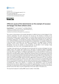 Different Causes of the Delamination on the Example of Caucasus and Kyrgyz Tien Shan Collision Zones