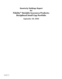 Fidelity® Variable Insurance Products: Disciplined Small Cap Portfolio