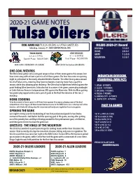 2020-21Game Notes