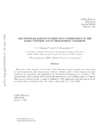 Arxiv:Hep-Ph/9603208V2 10 Apr 1996 Ac ,1996 1, March INR-913/96 CERN-TH/96-13 5, No Anni 166, 75Th Volume Sakharov’S Nauk, of Fiz