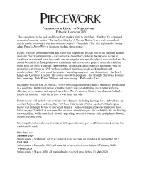Editorial Calendar 2020