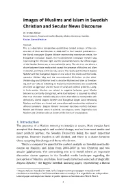Images of Muslims and Islam in Swedish Christian and Secular News Discourse
