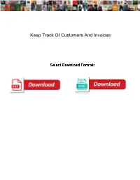 Keep Track of Customers and Invoices