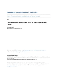 Legal Responses and Countermeasures to National Security Letters