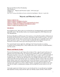 Majority and Minority Leaders”, Available At