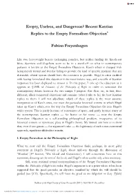 Recent Kantian Replies to the Empty Formalism Objection*
