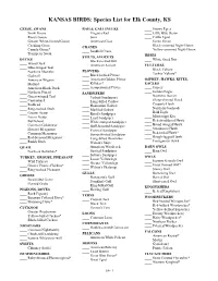 E:\Myfiles\Documents\County Checklists\Elk.Wpd