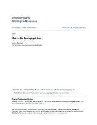 Nietzsche: Metaphysician