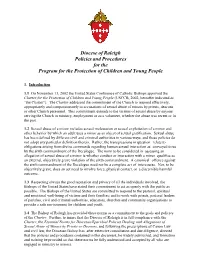 Policies and Procedures for the Program for the Protection of Children and Young People