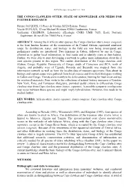 The Congo Clawless Otter: State of Knowledge and Needs for Further Research